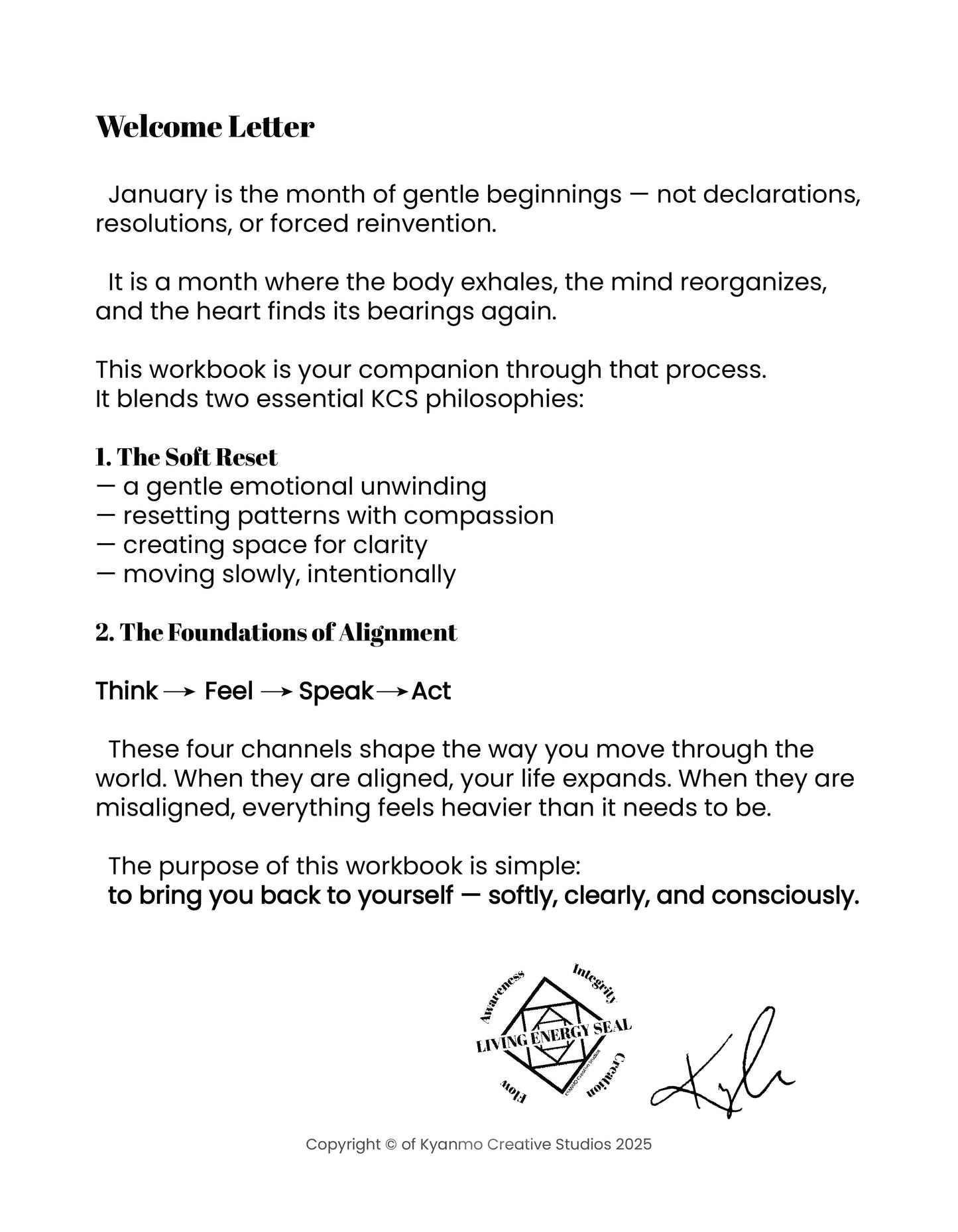🌿🪷The January Soft Reset + Foundational Alignment Workbooks