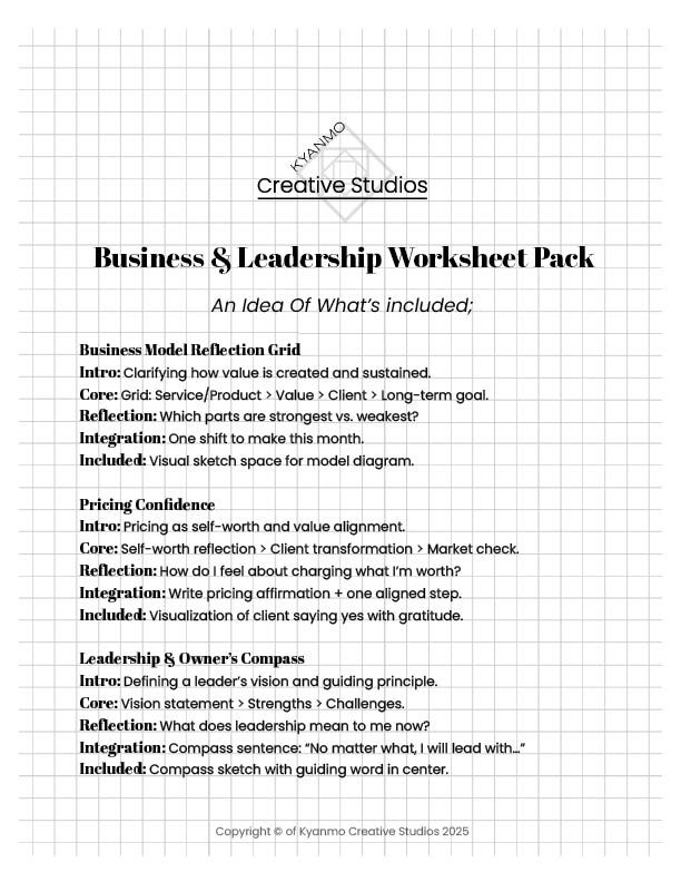 🚀 Business & Leadership Worksheet Pack