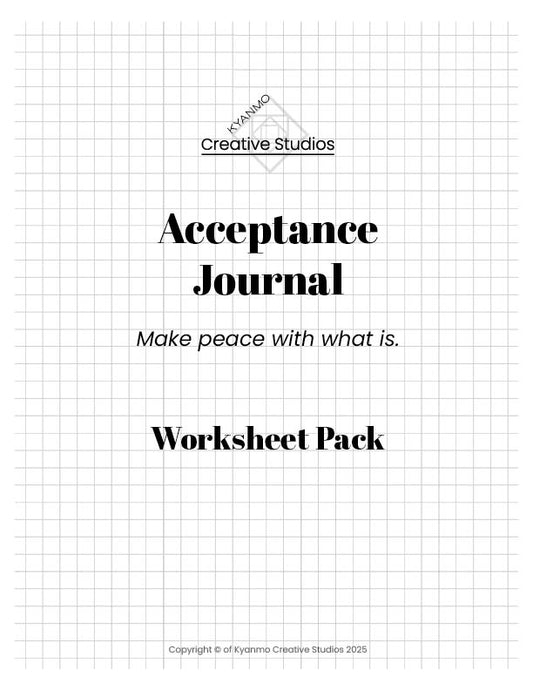 Acceptance Journal Worksheets