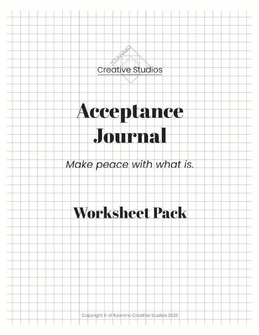 Acceptance Journal Worksheets
