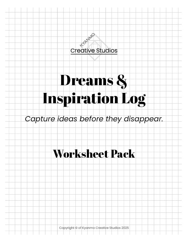 Dreams & Inspiration Log Worksheets
