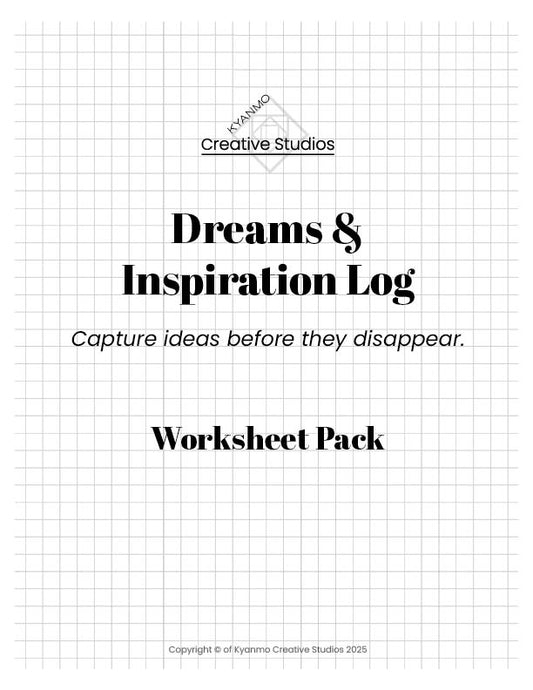 Dreams & Inspiration Log Worksheets