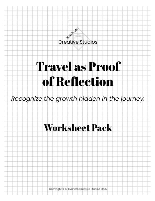 Travel as Proof Reflection Worksheets