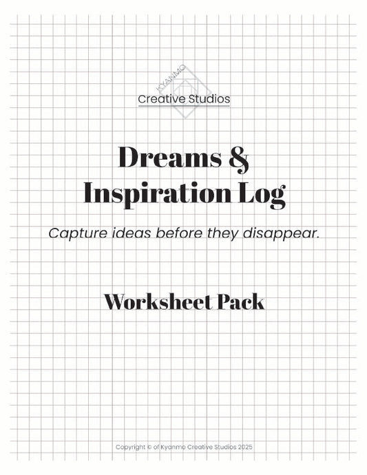 Dreams & Inspiration Log Worksheets