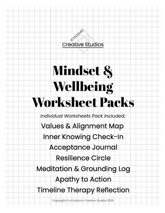 🌿 Mindset & Wellbeing Worksheets Pack