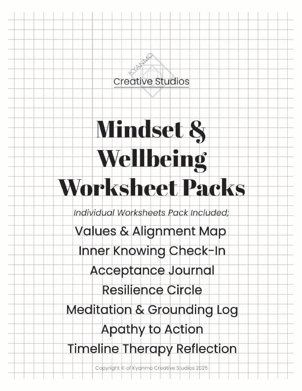 Mindset & Wellbeing Worksheets Pack
