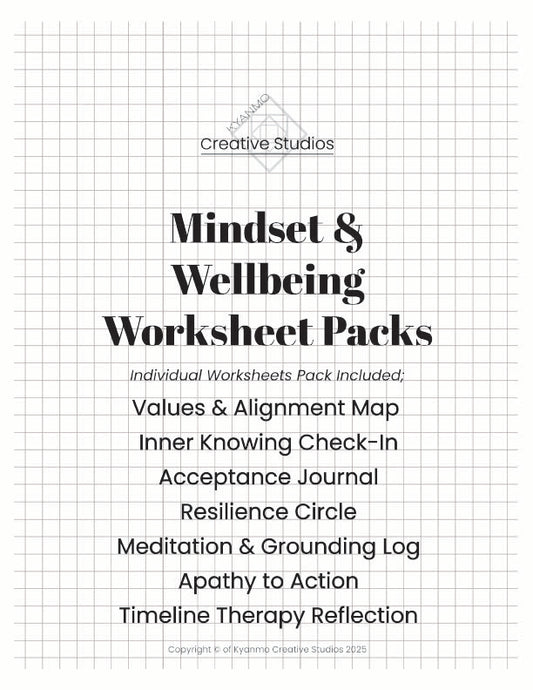 Mindset & Wellbeing Worksheets Pack